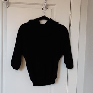 Neiman Marcus Black Cowl Neck Sweater
